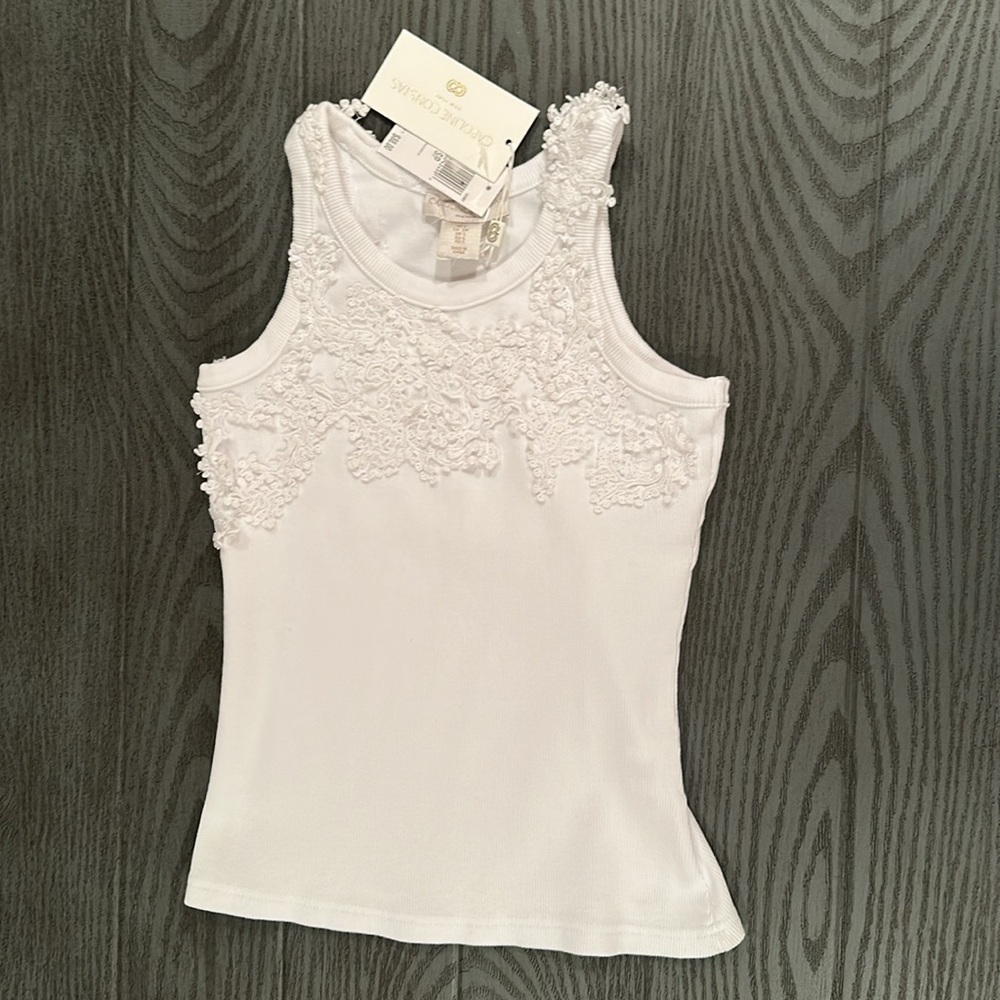 Caroline Constas Tank Top- Lace . New